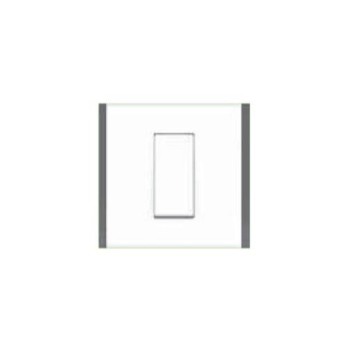 Crabtree Amare Plate Cover White with Grey Trim Square Front Plate 8M, ACNPLCWV08